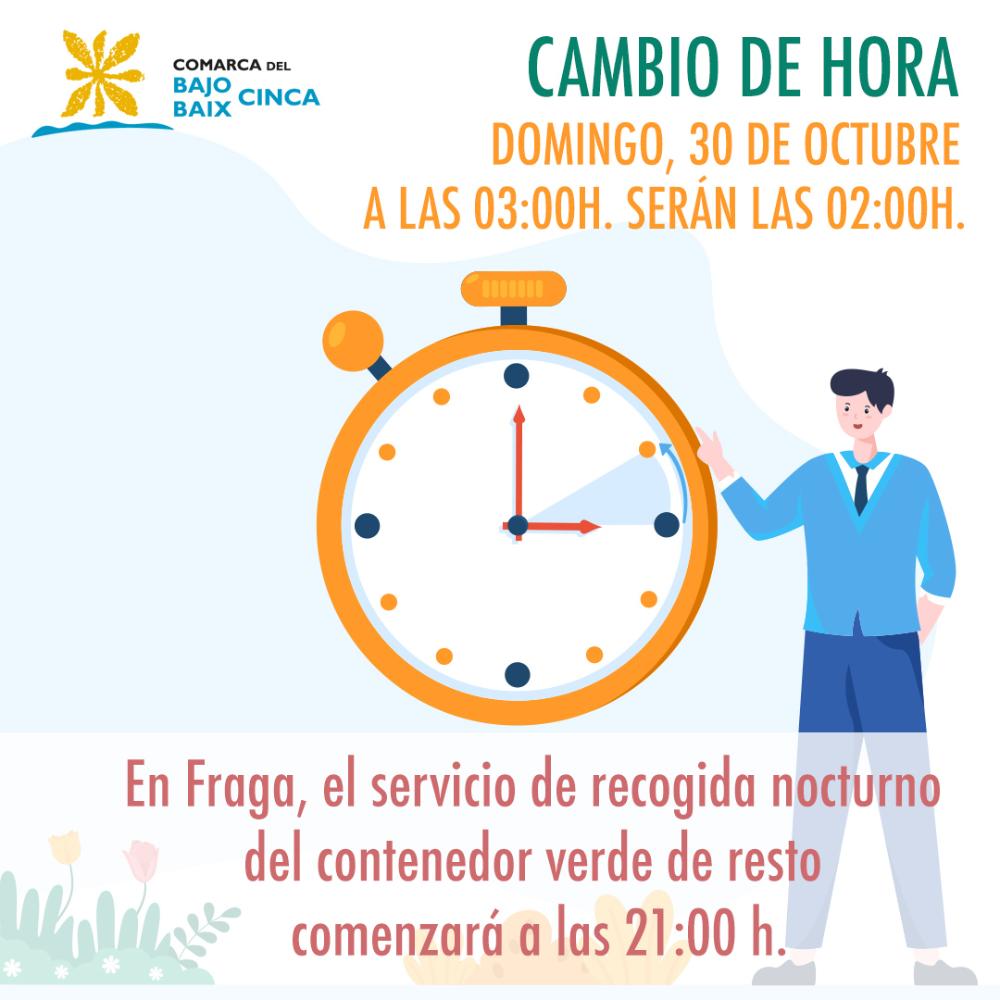 Imagen Cambio de hora en la recogida del resto en Fraga