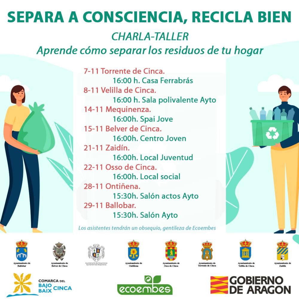 Imagen La Comarca del Bajo/Baix Cinca organiza charlas-talleres de sensibilización medioambiental para fomentar el reciclado