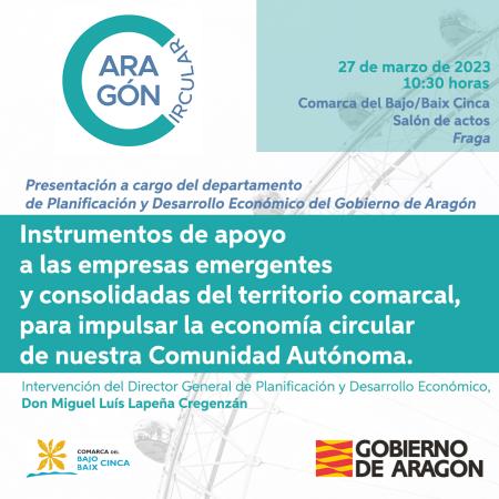 Imagen Firma de adhesión de la Comarca del Bajo/Baix Cinca a Aragón Circular