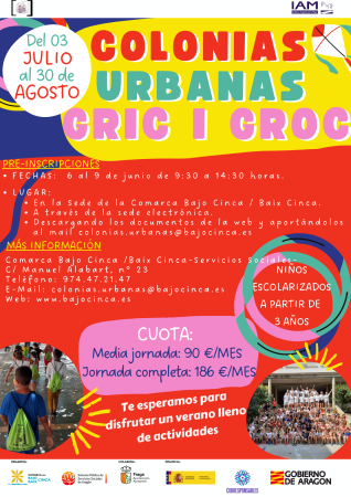 Imagen Vuelven otro año más las Colonias Urbanas “Gric i Groc” de la Comarca...