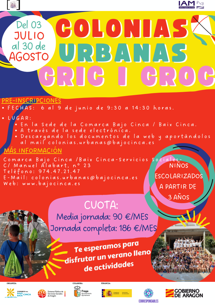 Imagen Vuelven otro año más las Colonias Urbanas “Gric i Groc” de la Comarca del Bajo/Baix Cinca