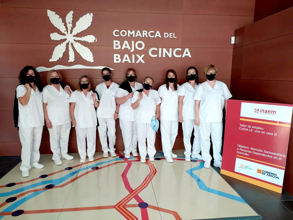 Imagen Las alumnas del Taller de Empleo impartido en la Comarca del Bajo/Baix Cinca empiezan sus prácticas.