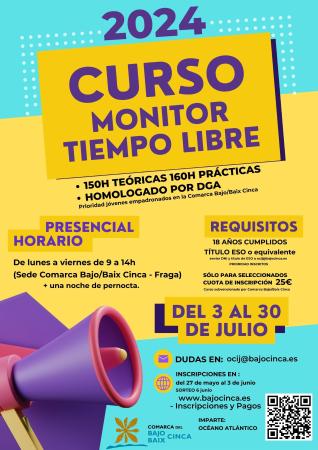Imagen Abiertas las inscripciones para el Curso de Monitor de Tiempo Libre