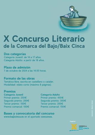 Imagen Convocatoria del X Concurso Literario de la Comarca del Bajo/Baix Cinca