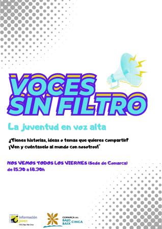 Imagen La juventud del Bajo/Baix Cinca alza la voz con "Voces sin Filtro"