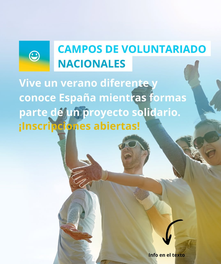 Imagen ¡Comienza el plazo de inscripción para los Campos de Voluntariado en territorio nacional!