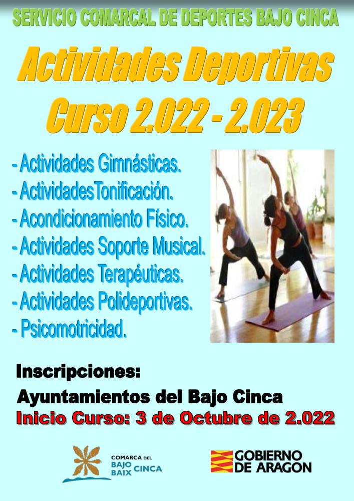 Imagen Abiertas las inscripciones para las actividades físico-deportivas para el curso 22-23 en el Bajo/Baix Cinca